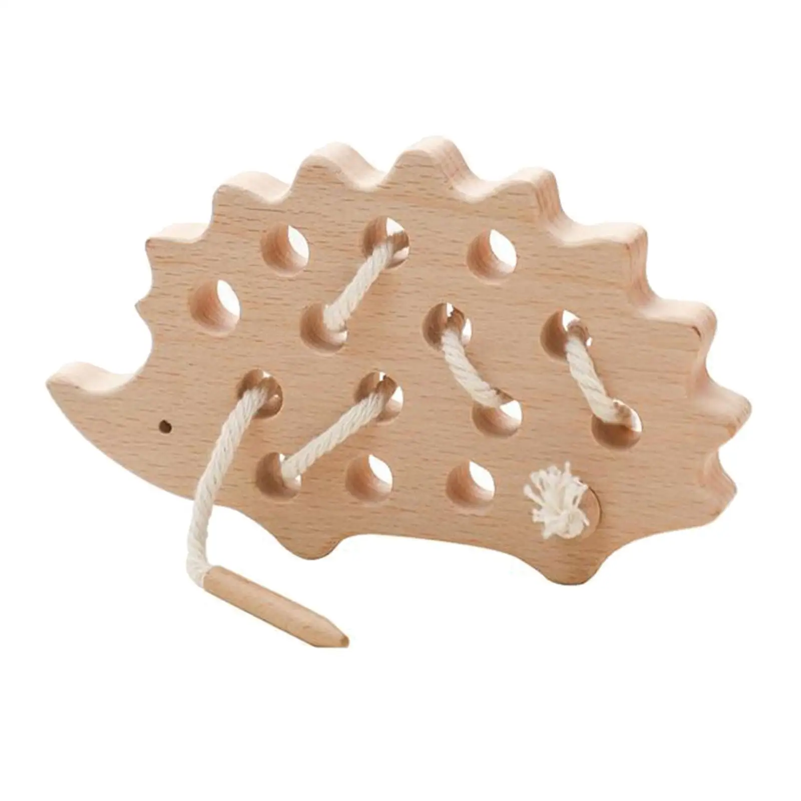 Planche d'enfilage de laçage en bois, jouets d'apprentissage, activité Montessori, Kasgehog, 3, 4, 5 ans