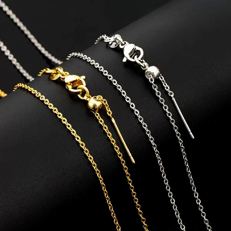 A Necklace Only Chain Made Of Stainless Steel Material Can Be Freely Paired Pendant For Women's Fashion Minimalist Jewelry