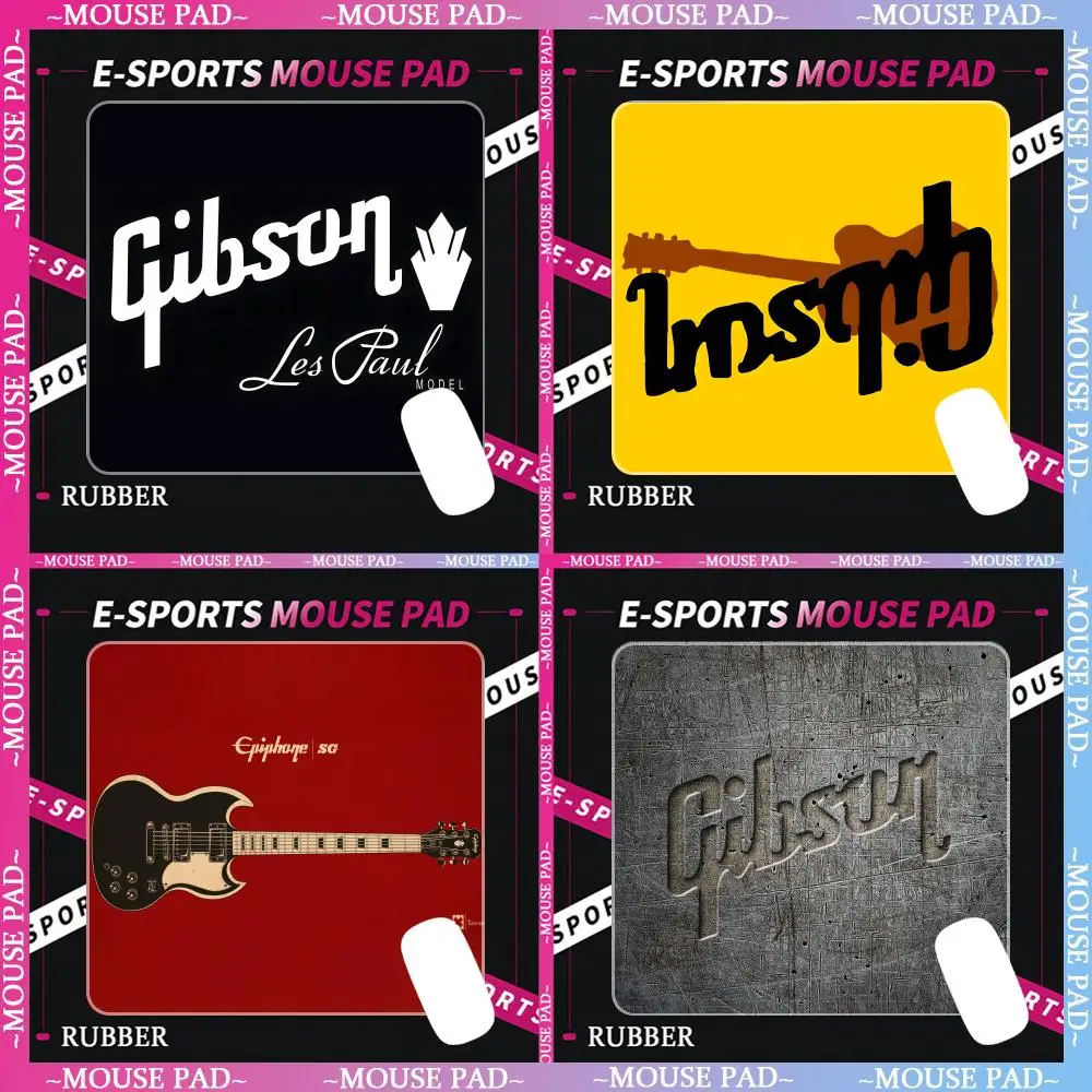 guitar brand gibson Mouse Pad Rubber Small mouse pad CSGOs desktop computer office keyboard e-sports ROGs game