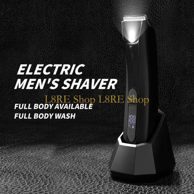 L8RE Electric Trimmer Intimate Shaver for Men Waterproof Wet/Dry Eggs and Body