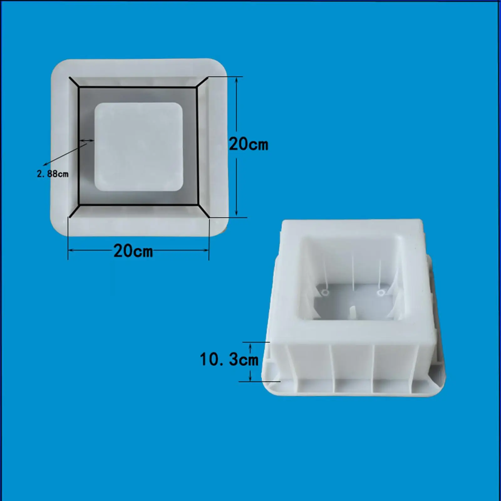 Concrete Mold Decorative Lightweight Reusable Multifunctional Concrete Block Brick Mould White Accessories for Yard Garden Patio