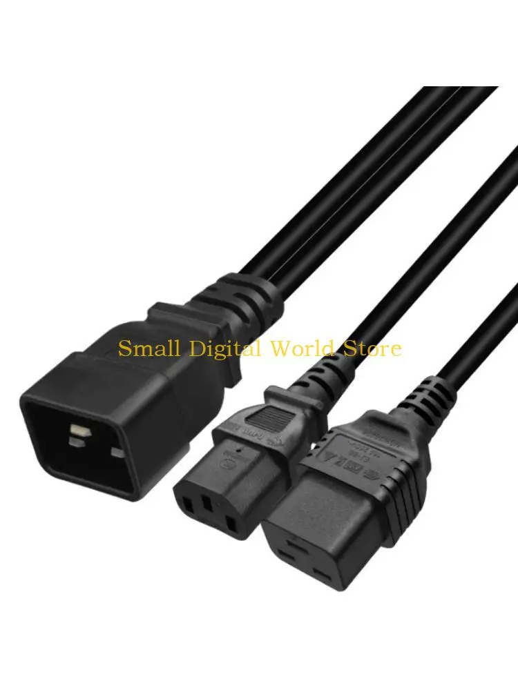 77UB C20 إلى C13 + C19 سلك الطاقة IEC320 C20 ذكر إلى C13 + C19 أنثى محول طاقة كابل تمديدي للمحول الحبل 1FT/0.32 متر #1