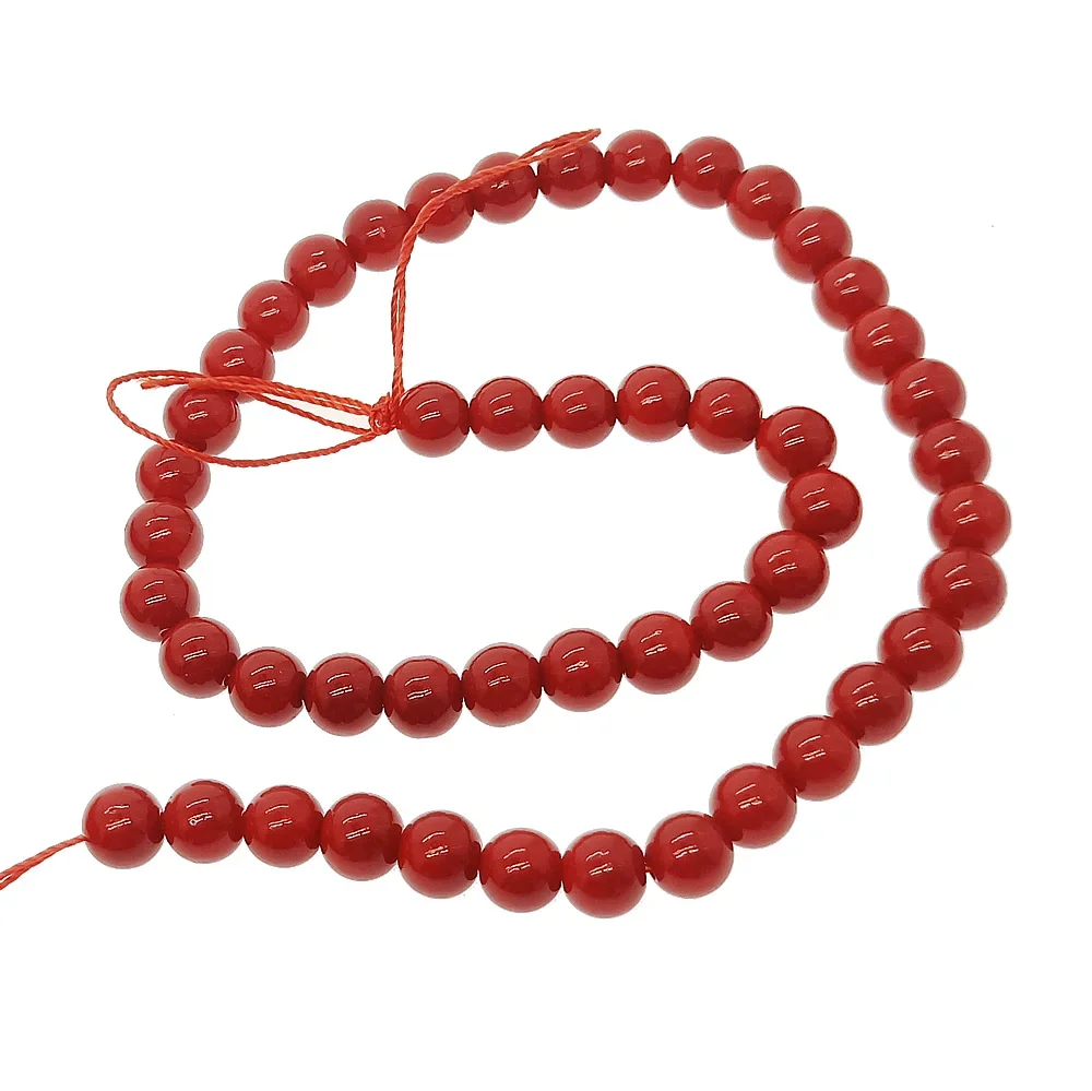 Glass painted beads imitation coral loose beads Painted coral beads Semi-finished DIY handmade jewelry accessories size 4-16mm