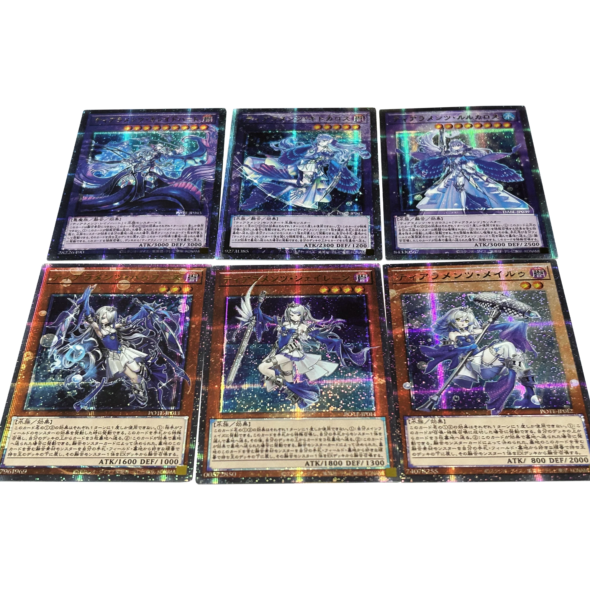 

6Pcs/set Diy Yu-Gi-Oh! Tearalaments Merrli Havnis Scheiren Kitkallos Hot Stamping Flash Card Gift Toy Game Anime Collection Card