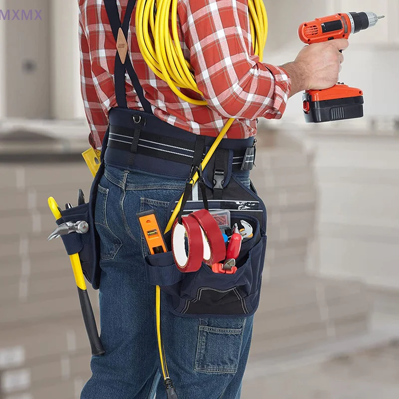 Multi Sized Electrical Tape Holder Tape Thong With Trigger Snap Hook Roll Ruler Storage Belt Multifunctional Tool Pouch