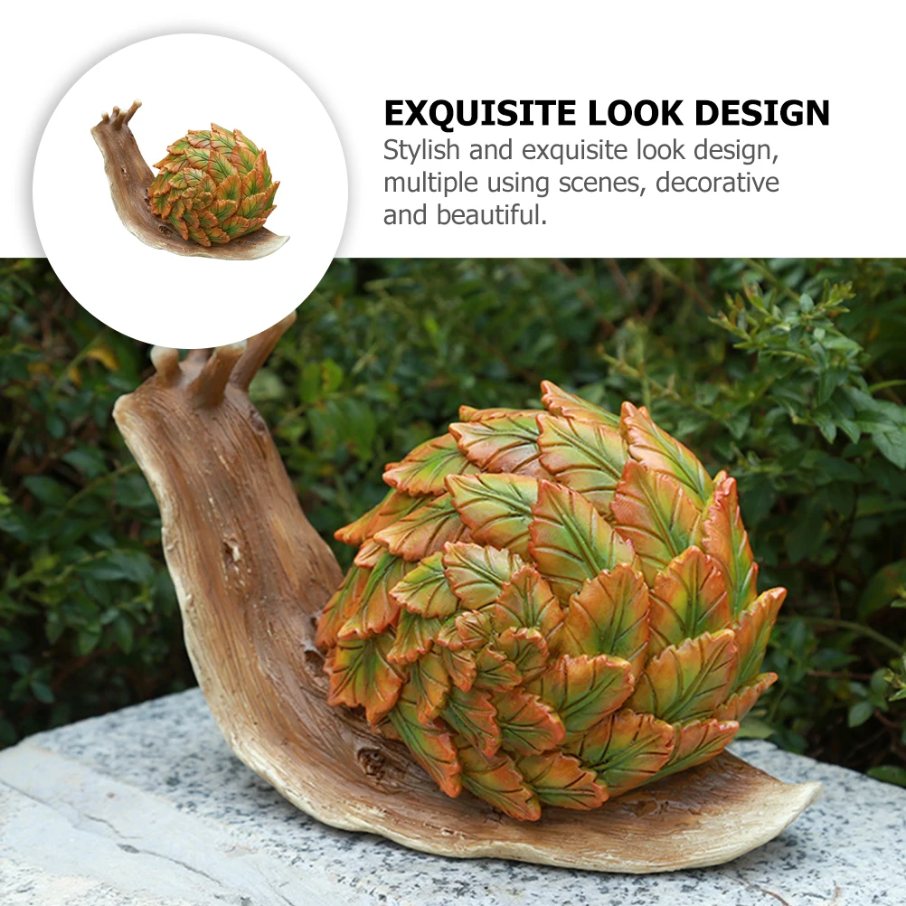 

Resin Ornaments Snail Figurine Decorations Snails Outdoor Statue Synthetic Figurines for Home Model