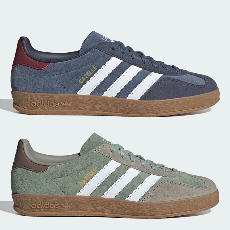 Adidas JI3526 Retro Daily Trainers Grey White Color Matching Lightweight Gum Outsole Comfort Fashion Street Skate Footwear