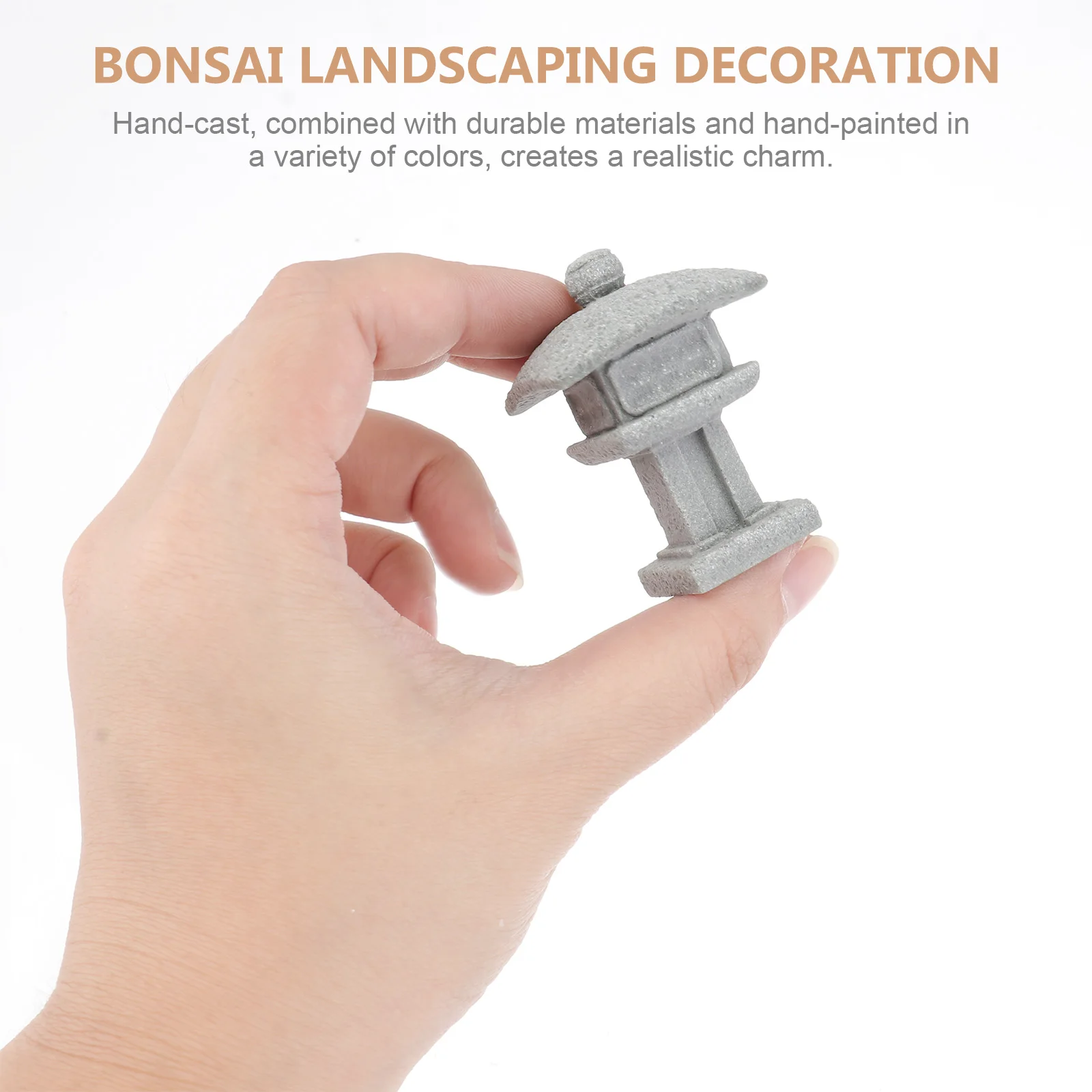 

3pcs Stone Pavilion Ornaments Sandstone Micro Landscape Craft Bonsai Garden Decoration Miniature Model Japanese Style Home