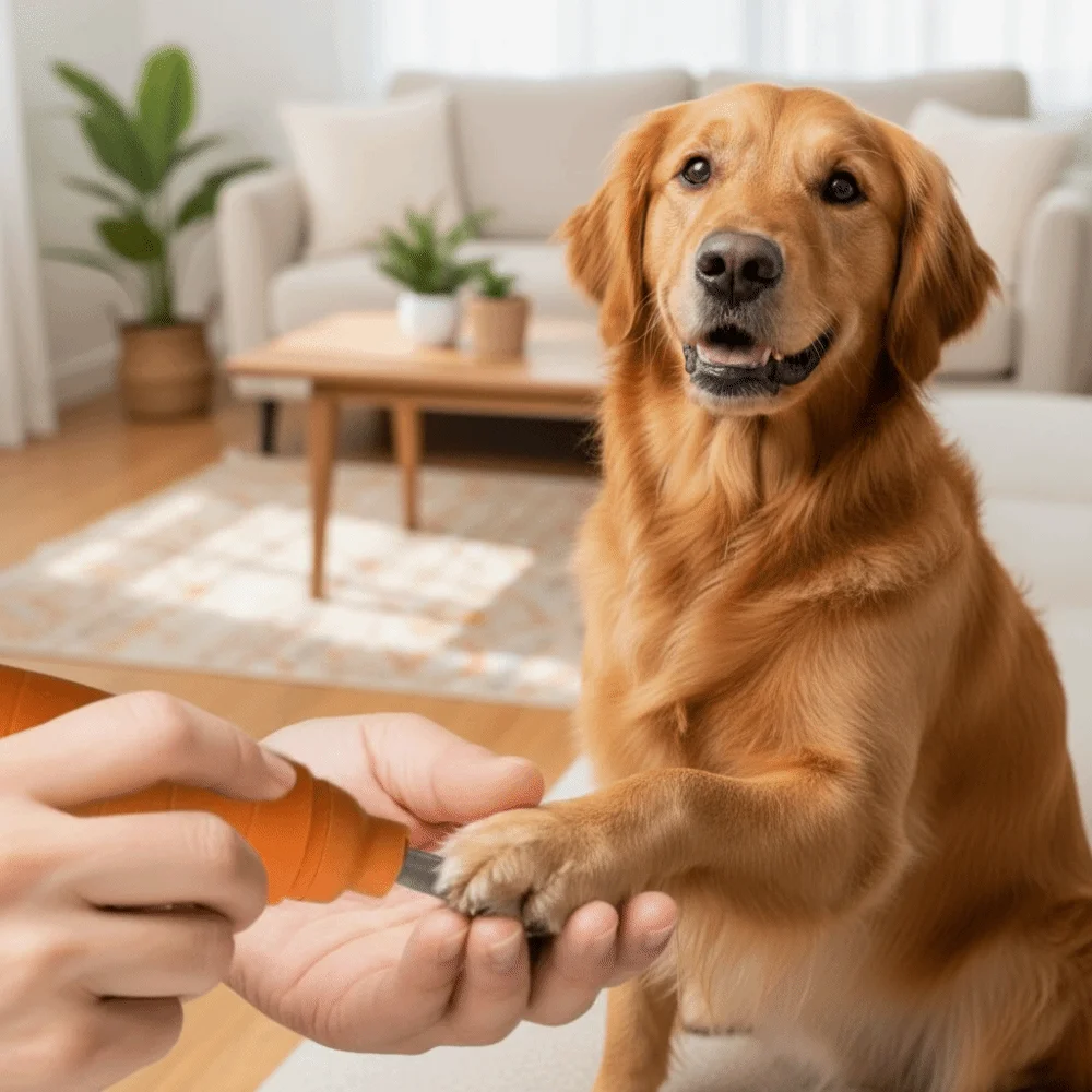 

Portable Electric Pet Nail File Carrot Shape Two Speed Settings Dog Paw Trimmer Quiet Operation Pet Nail Repairer Home