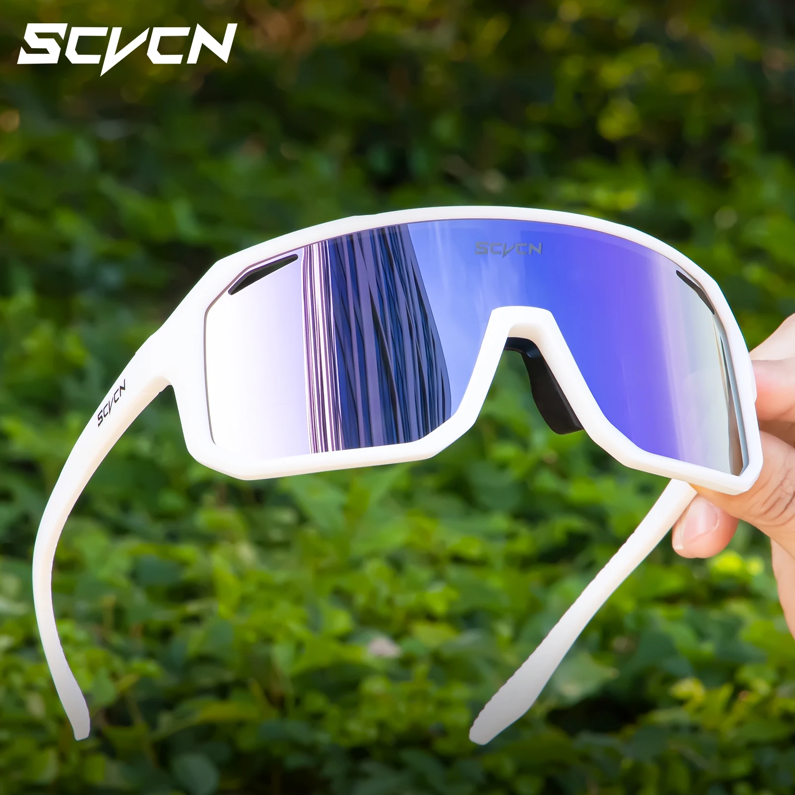 SCVCN Mountaineering Glasses Cycling Glasses Fashion Sunglasses for Men MTB Bike Bicycle Eyewear Sports UV400 Hunting Driving