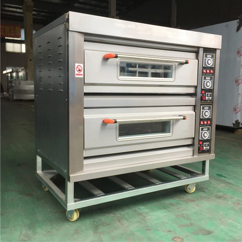 2 Layers 4 plates  Oven Electric Gas Multilayer Commercial  Household Bakery Toaster Pizza Timing Baking Kitchen Appliances