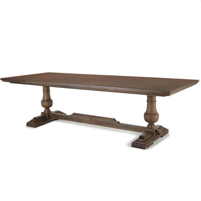 

American solid wood dining table Studio restaurant Vintage coffee table