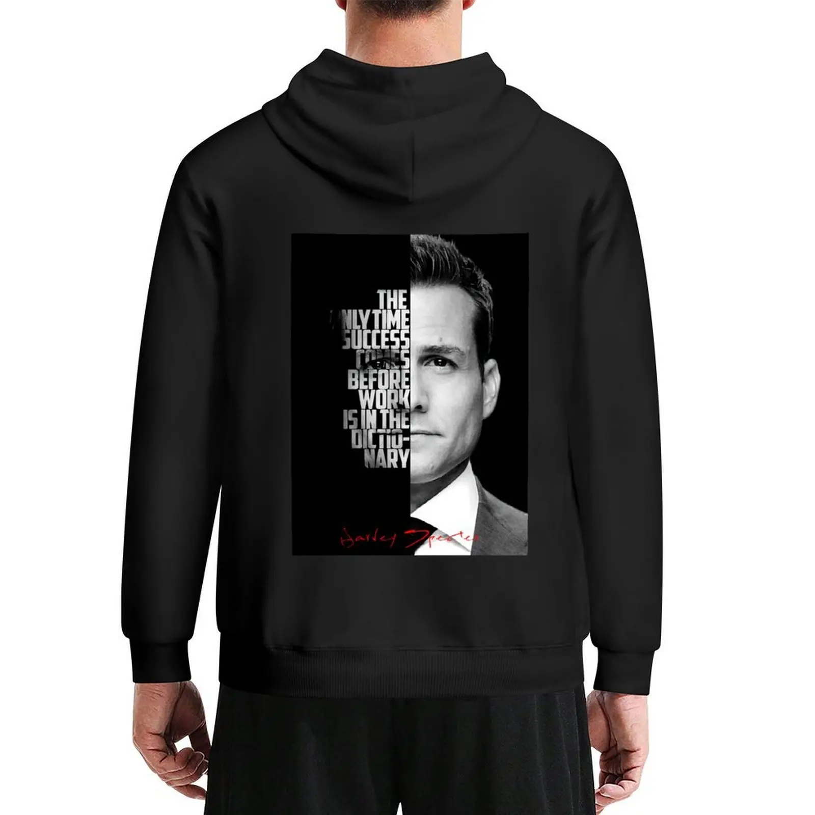 

Harvey Specter black and white motivational quote. Hoodie anime clothes men's coat men clothing graphic hoodies