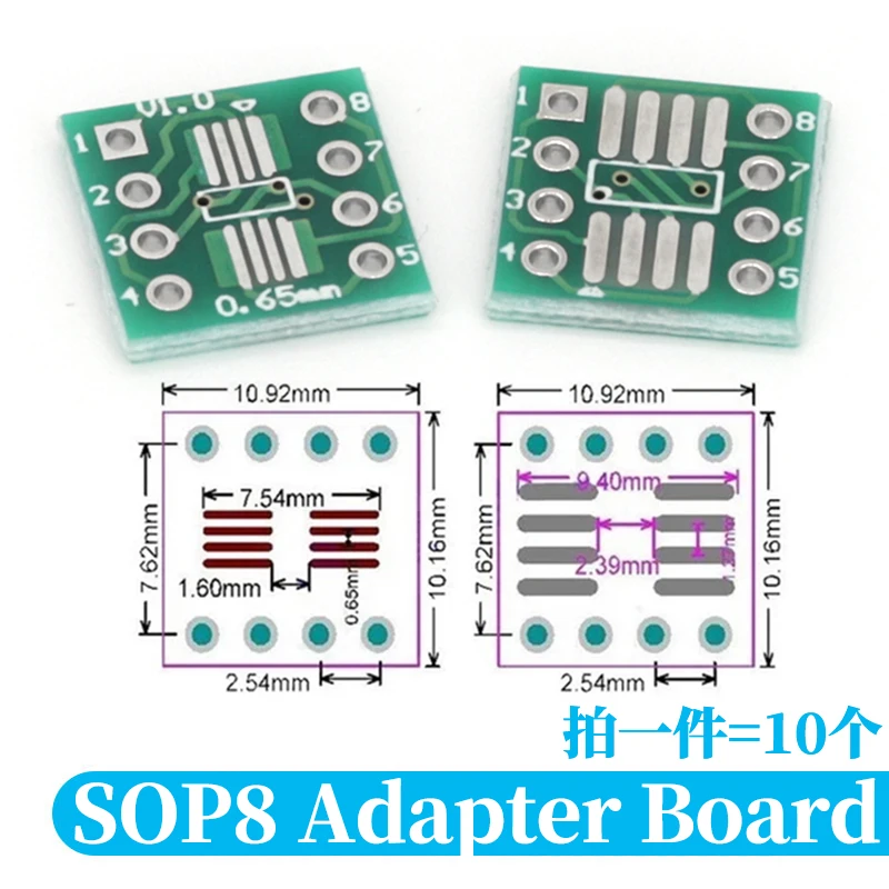 10/50/100 قطعة SOP التصحيح لوح مهايئ SOP8 SOP10 SOP16 SOP28 TQFP QFN IC اختبار مجلس لوحة دارات مطبوعة #3