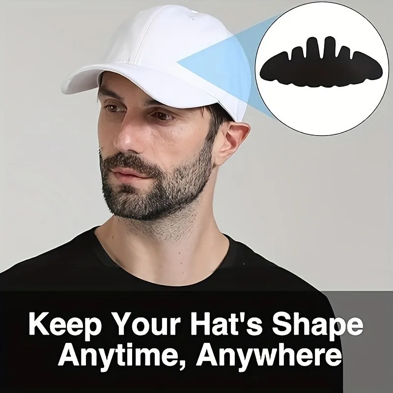 5 قطع من وسادات ماصة لبطانة العرق لقبعة البيسبول، عصابة رأس صلبة للاستخدام الخارجي، للقبعة الرياضية ذات الحافة العريضة - جميع المواسم، متماسكة