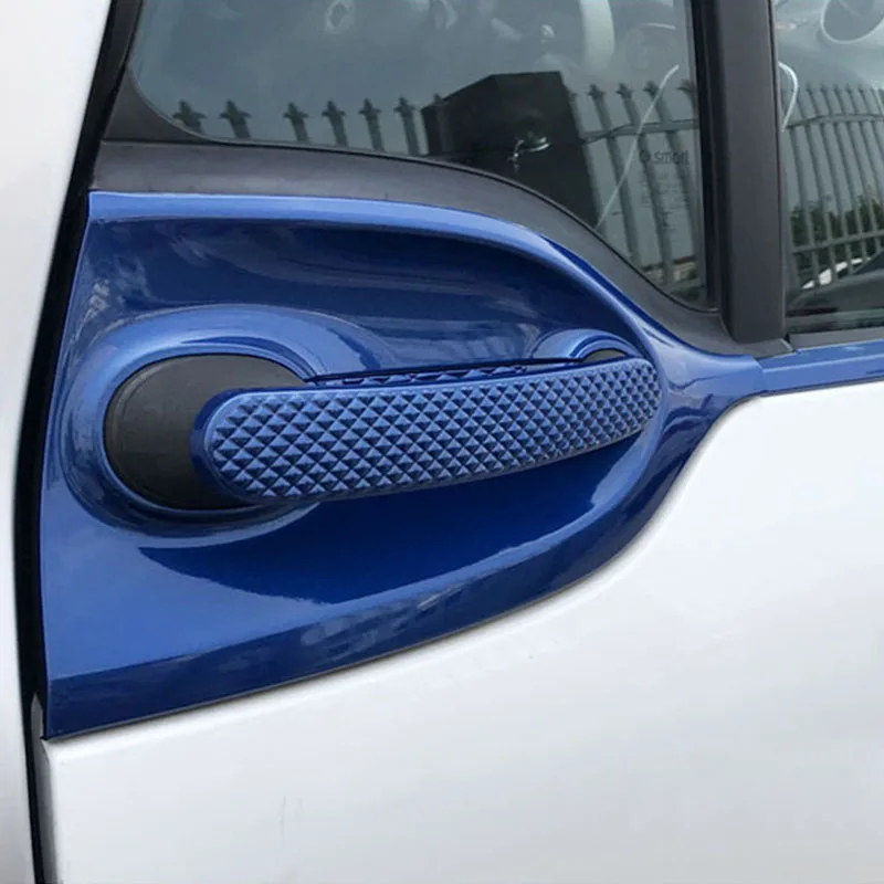 

Blue Set Exterior Accessories For Smart 453 Fortwo Door Handles Window Strips Trunk Tail Box Handle Decoration Car Stickers