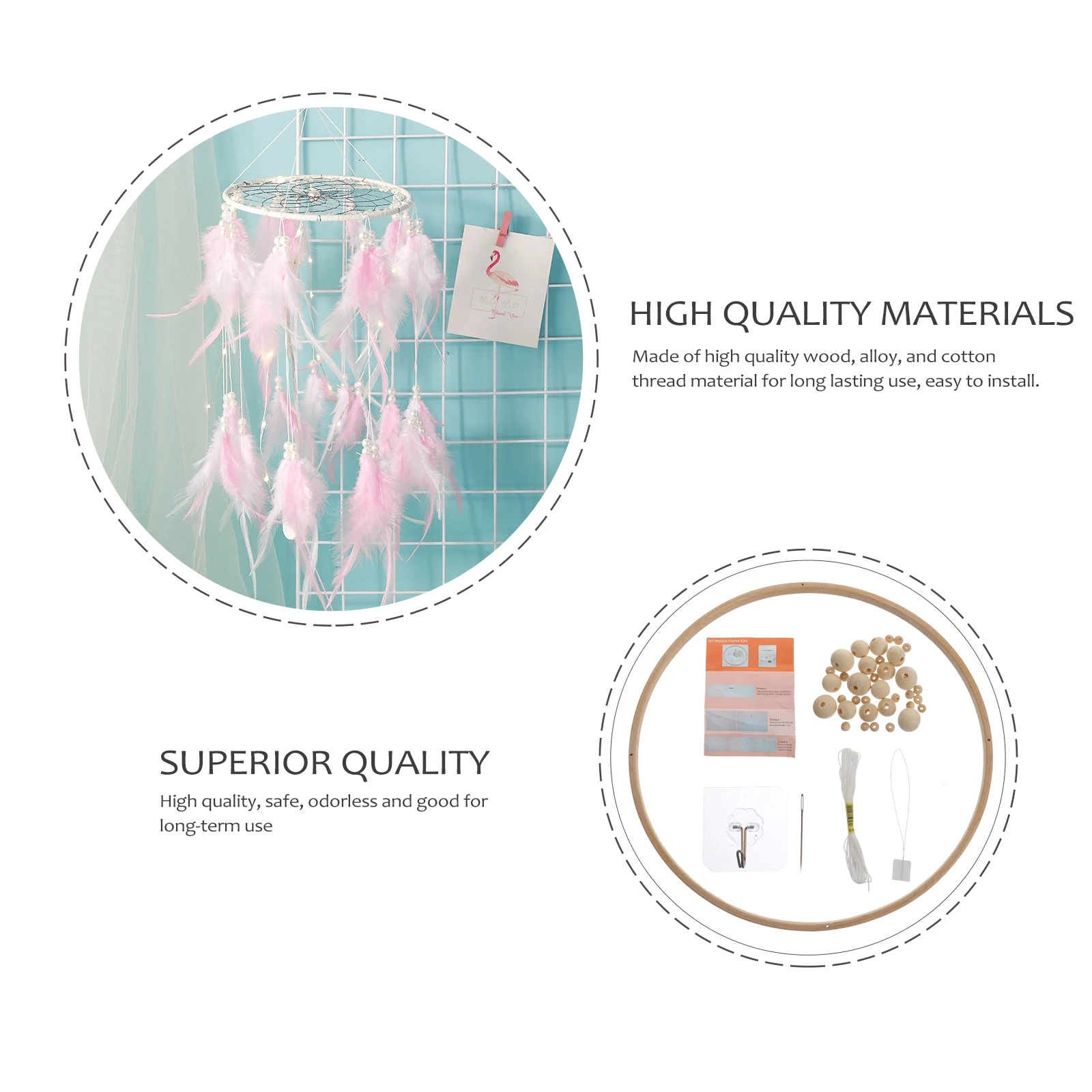 

1Set Real Wood Wind Chime Kit DIY Decorative Craft Supplies for Home Garden Porch Outdoor Indoor Hanging Ornament