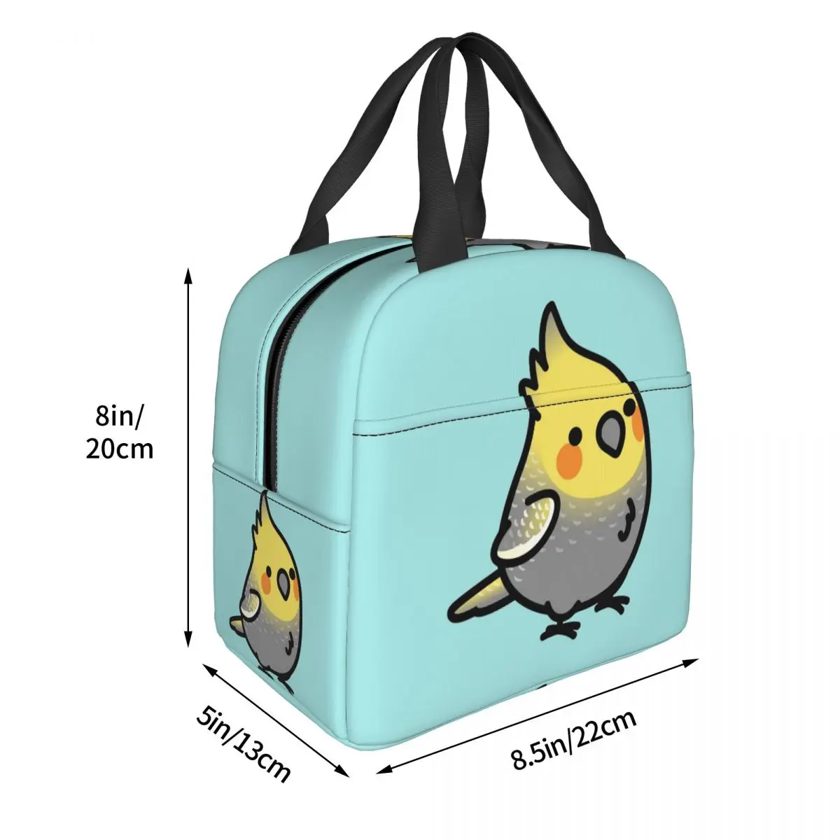 Chubby Pearl Cockatiel Insulated Lunch Bag for Women Kids Portable Food Boxes Thermal Lunch Box Tote