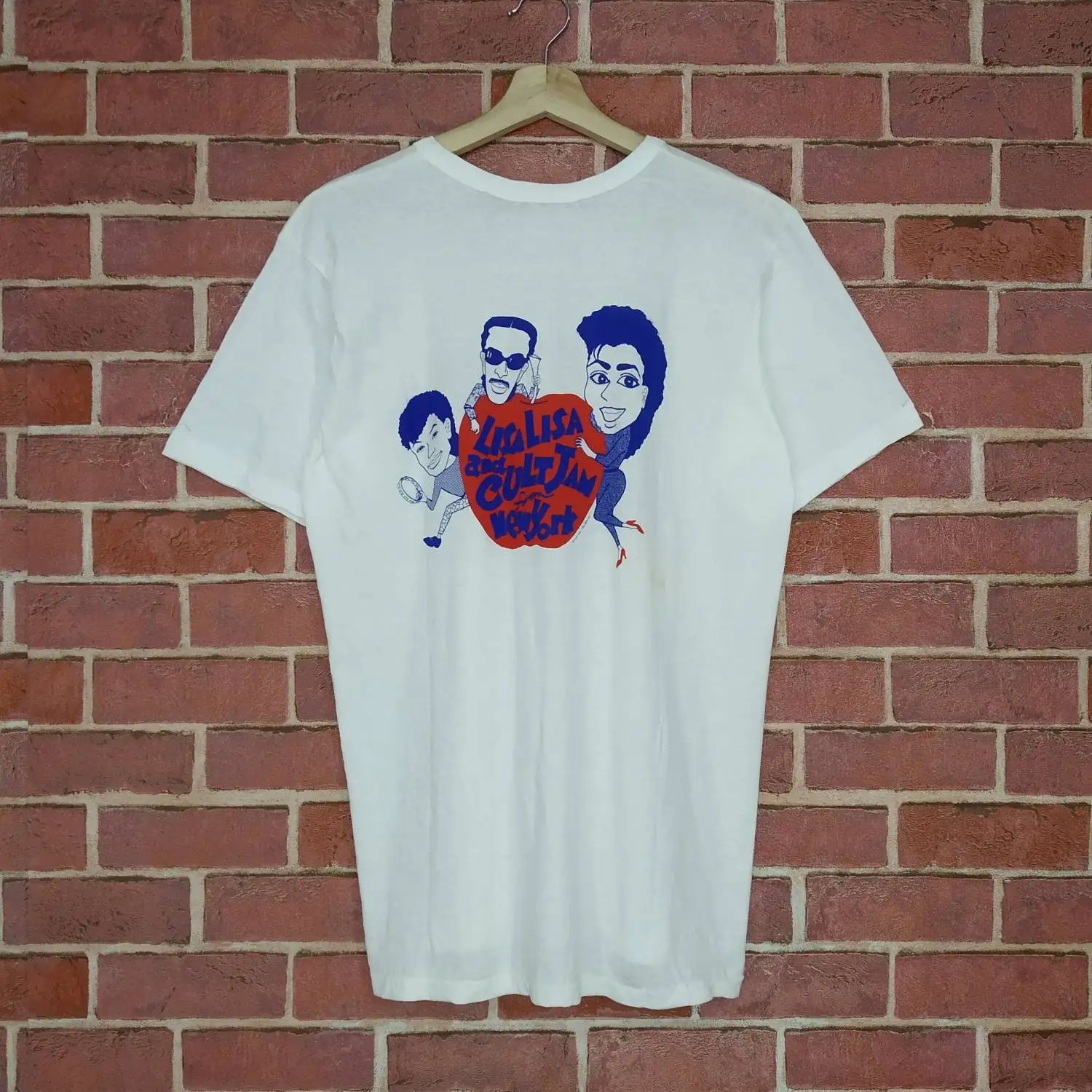 Vintage 90s Lisa y culto Jam de Nueva York Pop Rock Band Promo música camiseta