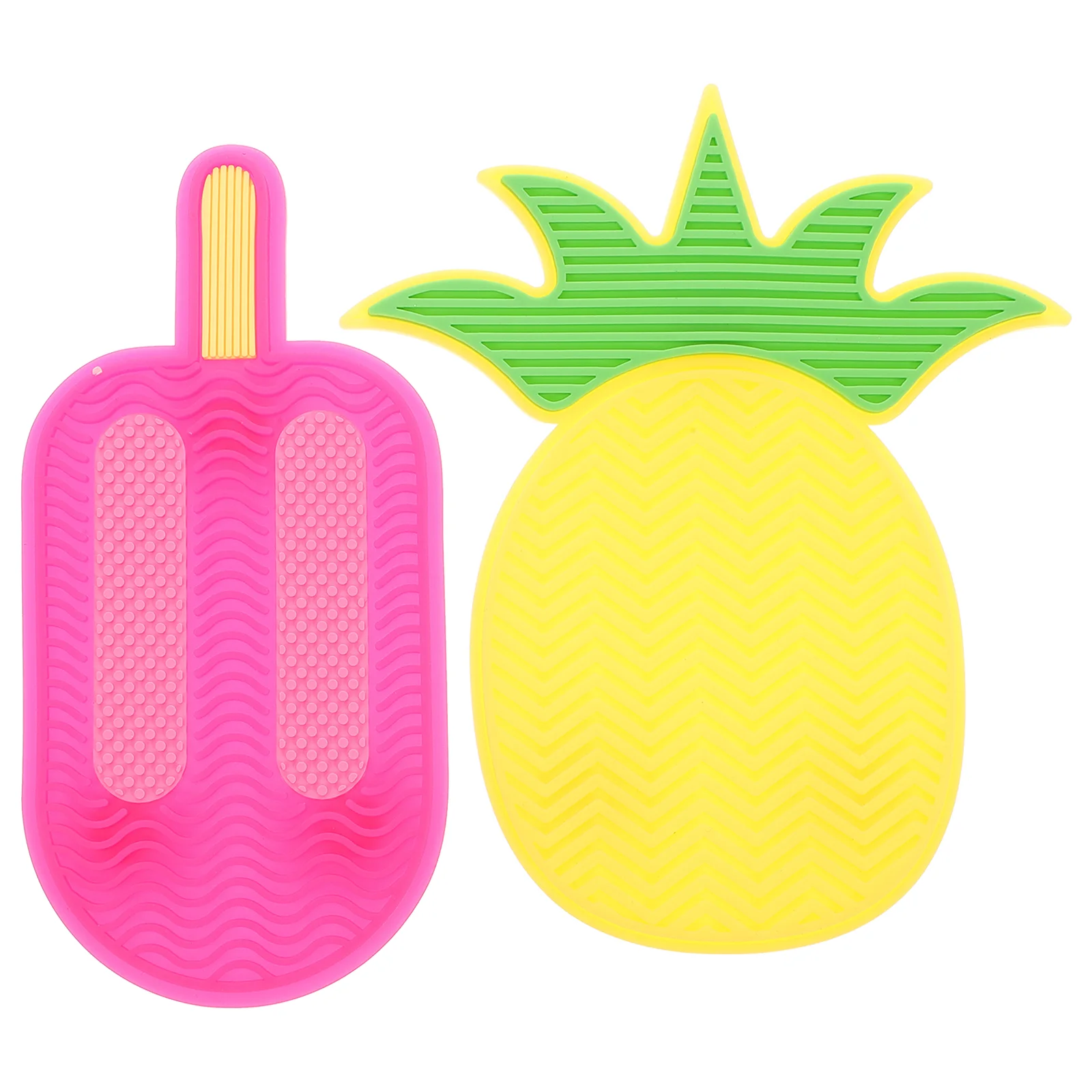 

2 Pcs Silicone Scrub Pad Premium Makeup Brush Cleaner Scrubber Detergent Non-damaging Supplies Silica Gel Deep Cleaning Mat