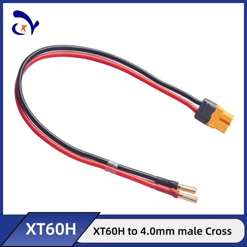 Amass XT60H female head turn 4.0mm cross flower male banana head charging cable Conversion cable connection cable