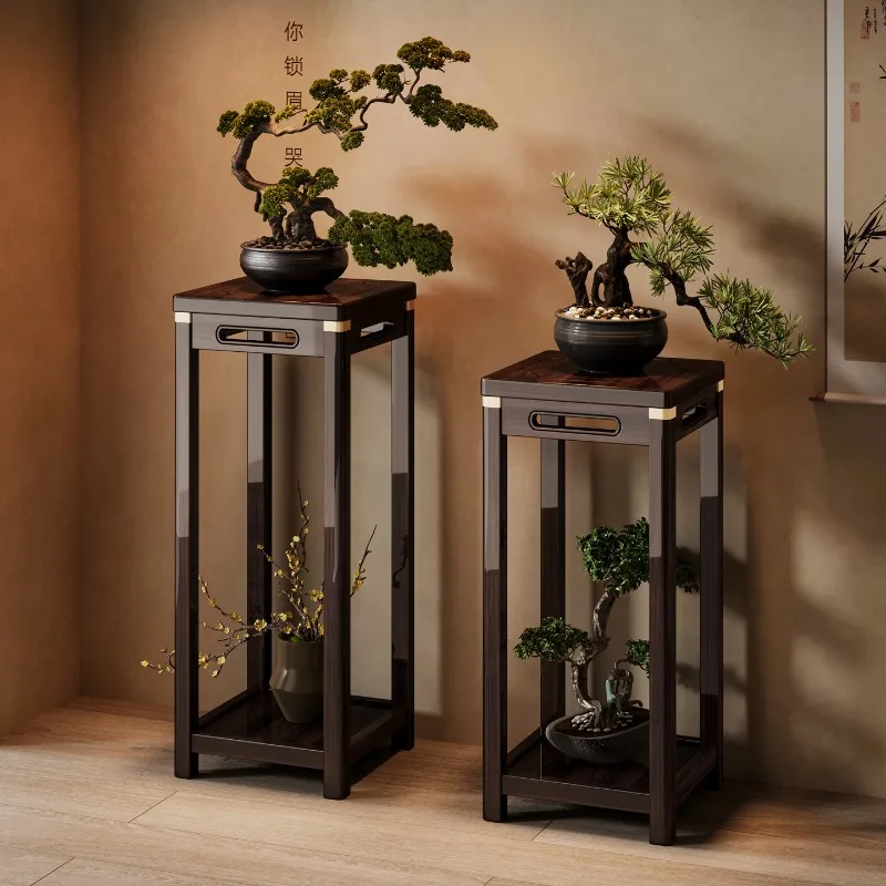 

New Chinese flower stand Balcony shelf Home living room Floor to ceiling flower pot storage rack Vase ornament Flower tabl shelf