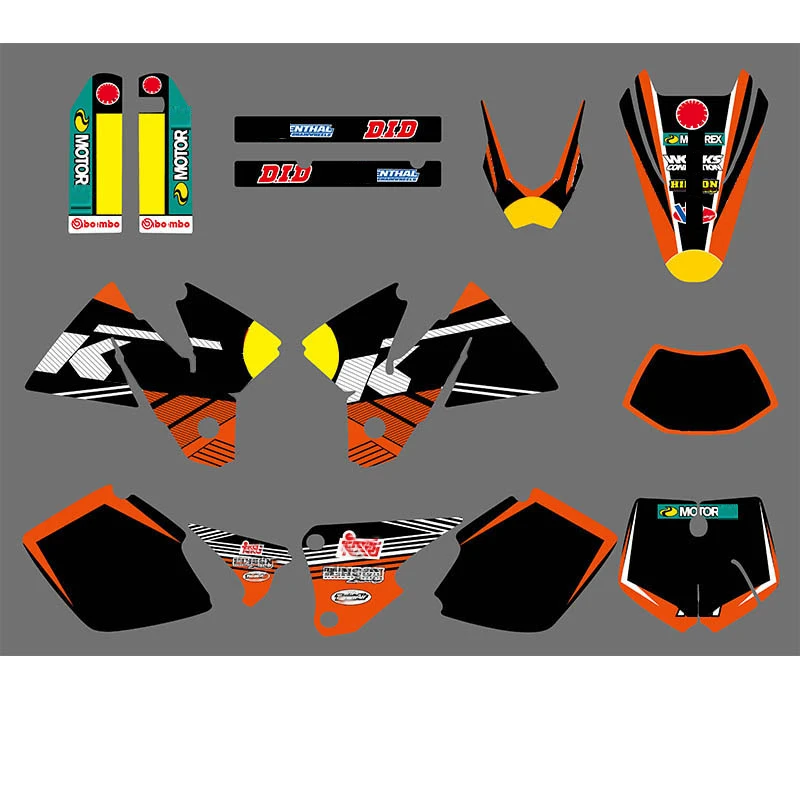 

Motorcycle Equipments Parts Protection Emblems EXC Decals & Stickers for KTM Motor Bike EXC 1998 1999 2000 Graphics Kit