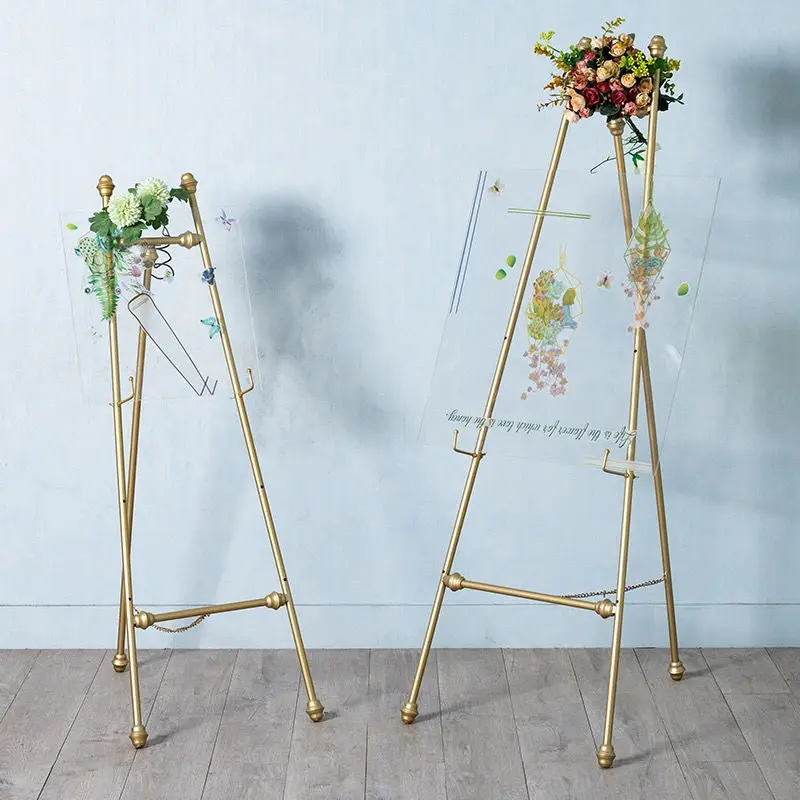 

Wrought iron oil painting welcome rack oil painting display wedding easel photo frame poster tile rack lightweight