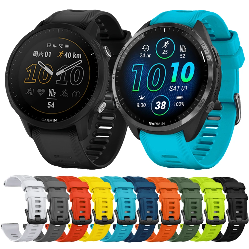 Cinturino in Silicone di ricambio da 22mm per Garmin Forerunner 965 955 Solar 945 935 cinturino per cinturino accessori per cinturino