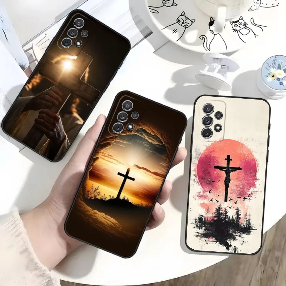 

Faith Christian Religious Jesus Phone Case For Samsung S25,S24,S21,S22,S23,S30,Ultra,S20,Plus,Fe,Lite,Note,10 Black Soft Shell