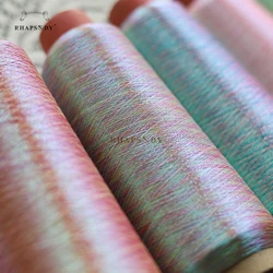 2500M Per Cone Super Chameleon Rainbow Thread Metallic Yarn 150D Computerized Embroidery Decorative Sewing 26 Colors Available