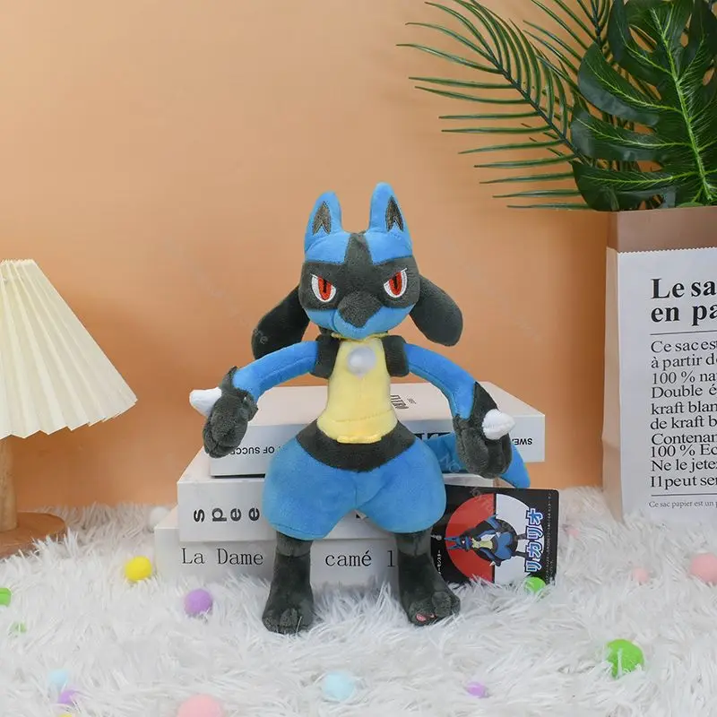 Фигурки покемонов, плюшевые игрушки, Lucario Mega Lucario, кукла на Хеллоуин, Lucario, мягкие игрушки для детей, подарок на день рождения