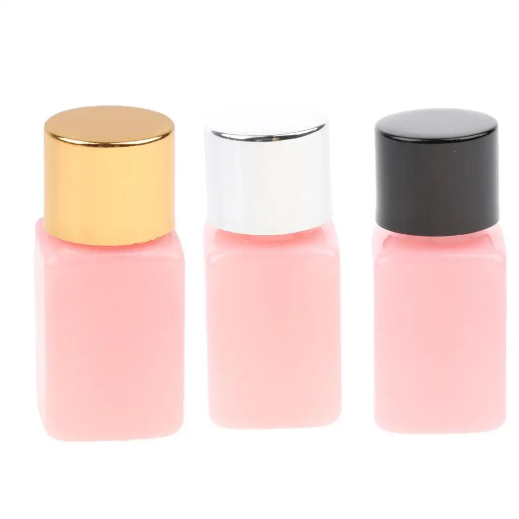 Sample Collection Bottles Small Plastic Square Storage Set Screw Cap Leakproof Travel Containers for Liquids