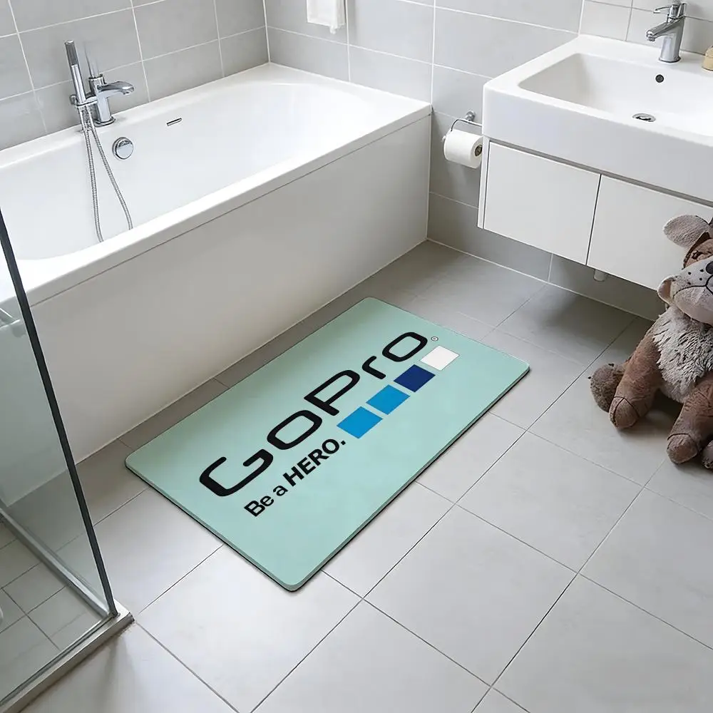 anime G-GoPro Floor Mat Absorbent Floor Mat Non-Slip Entrance Rug for Bathrooms Restrooms and Toilets
