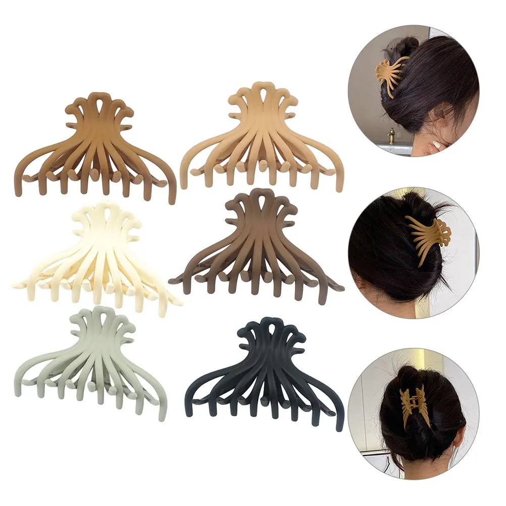 

6Pcs Claw Clips for Thick Long Hair Large Jaw Clip Women's Hair Accessories Styling Tool Natural Elegant Look