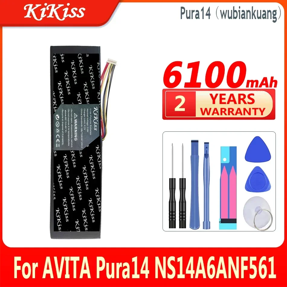 6100mAh KiKiss Battery pura 14 For AVITA Pura14 NS14A6ANF561 CN6613-2S3P  Batteries