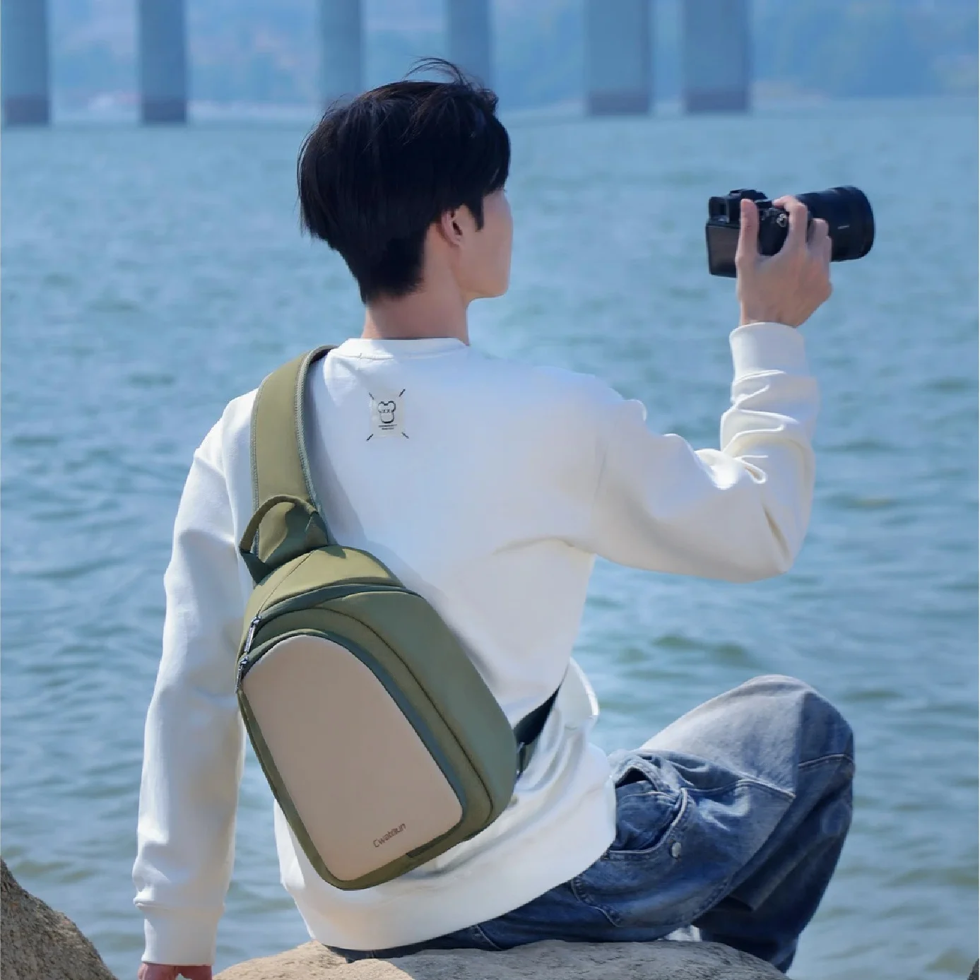Camera Bag Sling Backpack DSLR/SLR/Mirrorless Camera chest bag Photography Backpack Large CrossBody Bags camera shoulder bag