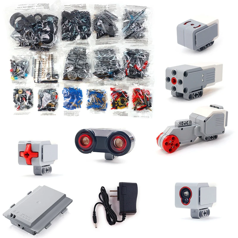 SC3.0 Program Robot Building Blocks Set EV3 Parts 45544 45560 Sensors High-Tech Power Function Bricks Toys Compatible With LEGO