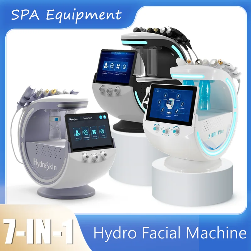 

Aaccessory 7 handles 7 in 1 Hydro facial machine Ultrasonic Skin Analyzer Skin Rejuvenation Dermabrasion Oxygen Facial Machine