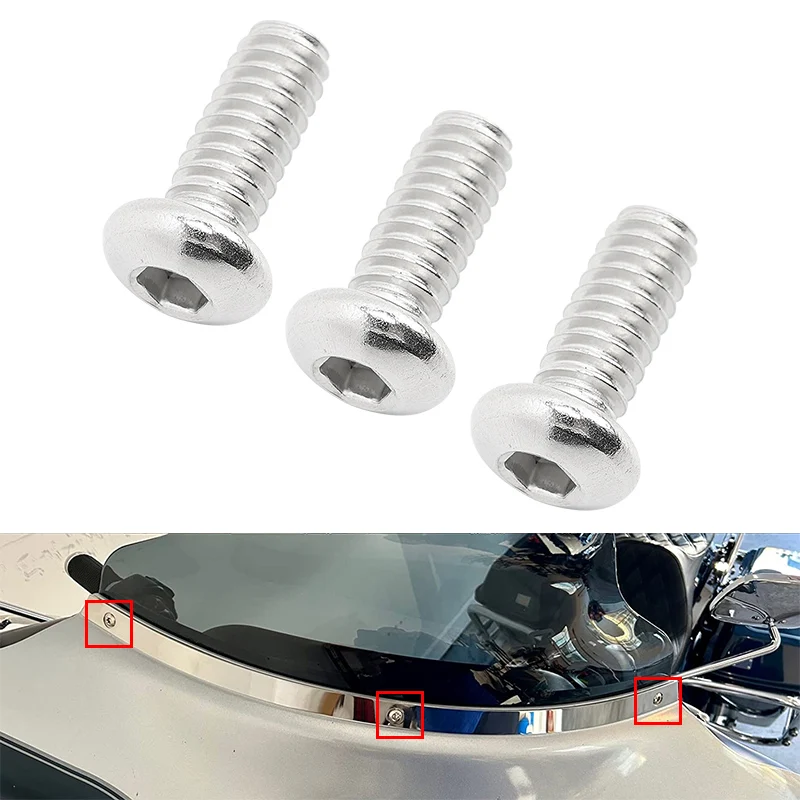 Motorcycle Accessories Bolts Motcross Windshield Trim Torx Screw Bolts Kit For Harley Touring Electra Glide Tri Glide 1994-2013