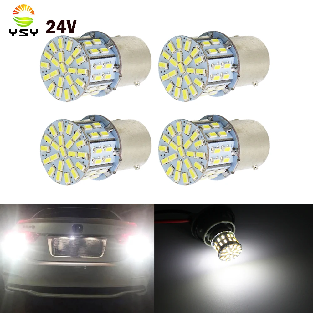 

50pcs 1156 P21W 1157 P21/5W BAY15D 3014 50smd brake lights Auto Daytime Running light Stop Bulbs 24V