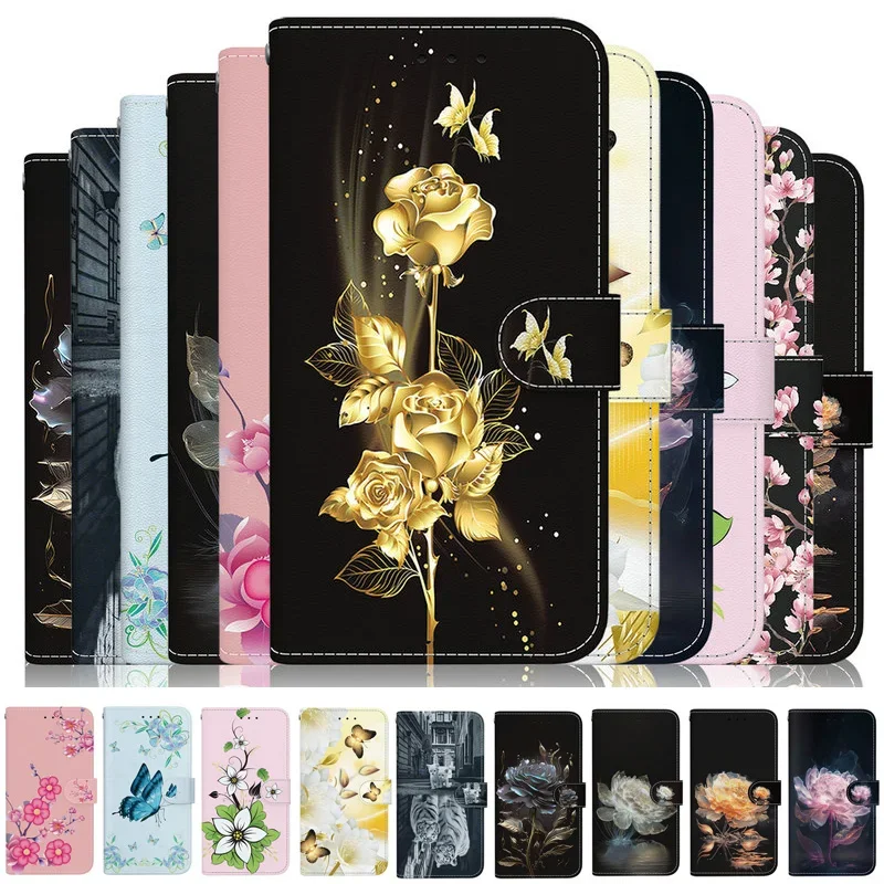 New Style For Tecno Pova 5 Pro Pova4 3 Neo 2 Flip Case Floral Wallet Funda Pova Neo 3 Case Phone Pova 2 Pova3 4 Pro Pova5 Magnet