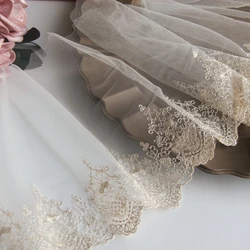 Gold Embroidery Lace Trim, Sewing Crafts, DIY Crafts, Quality Shell Lace Fabrics, Underwear Decor, New, 2 Yards, 15cm Width