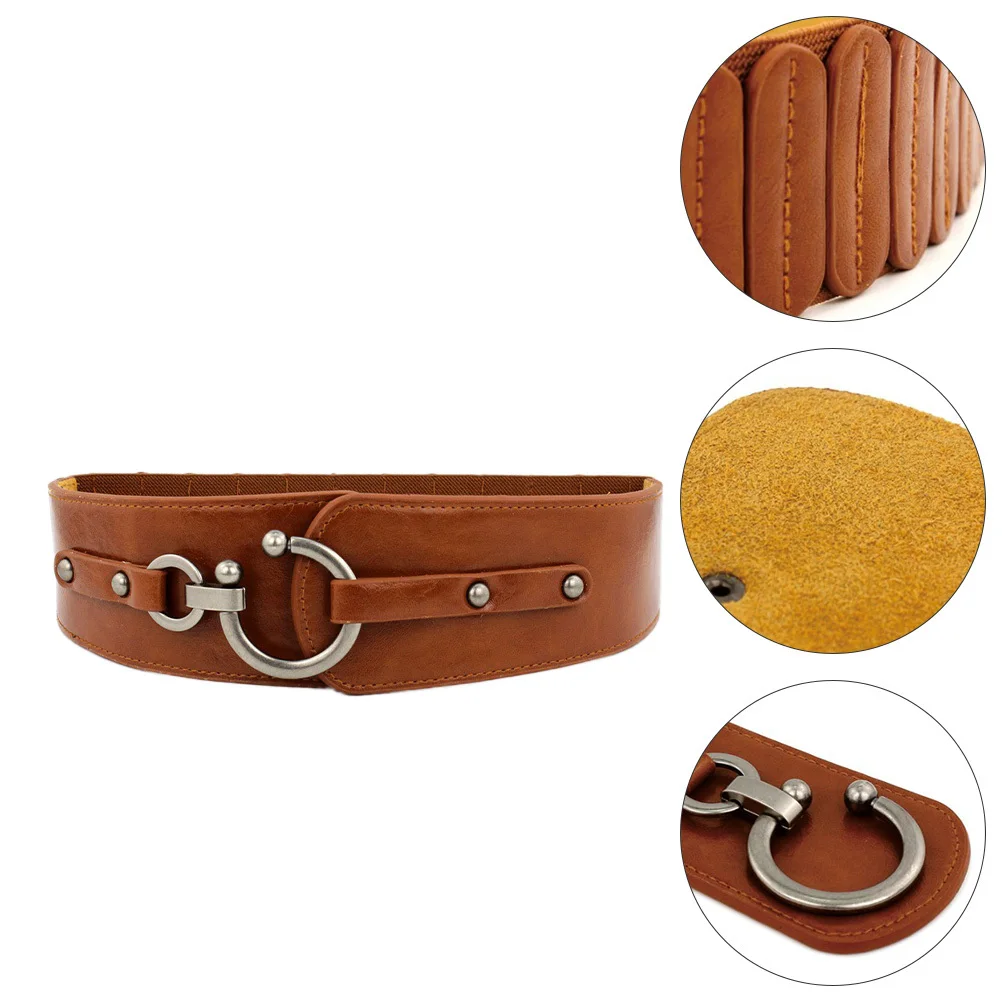 فستان أنيق خفيف الوزن للنساء من البولي يوريثان بخصر واسع للاستخدام اليومي للحفلات، سترة بحزام عريض للنساء، حزام برباط للخصر #3