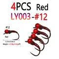 4 piezas rojas talla 12