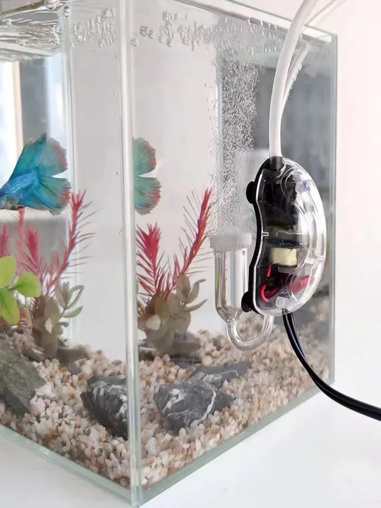 Portable Aquarium Mini Oxygen Pump Usb Charging Port Shock-absorbing Low Noise Fast Heat Dissipation Fishbowl Oxygenation Pump