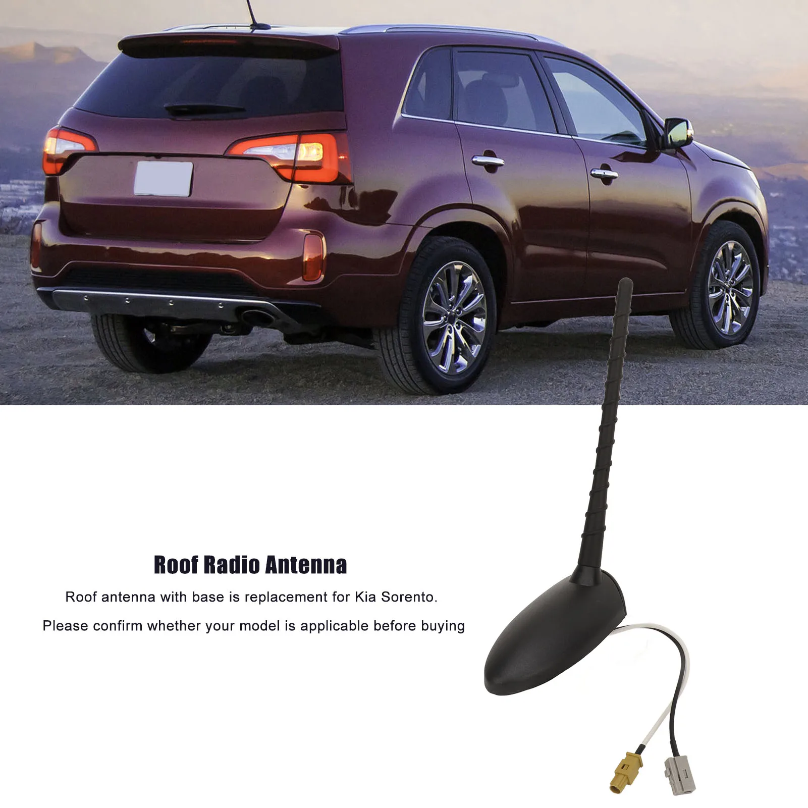 Roof Antenna with Base 96210 1u000 Stable Signal Sturdy Roof Radio Antenna Replacement for  Sorento