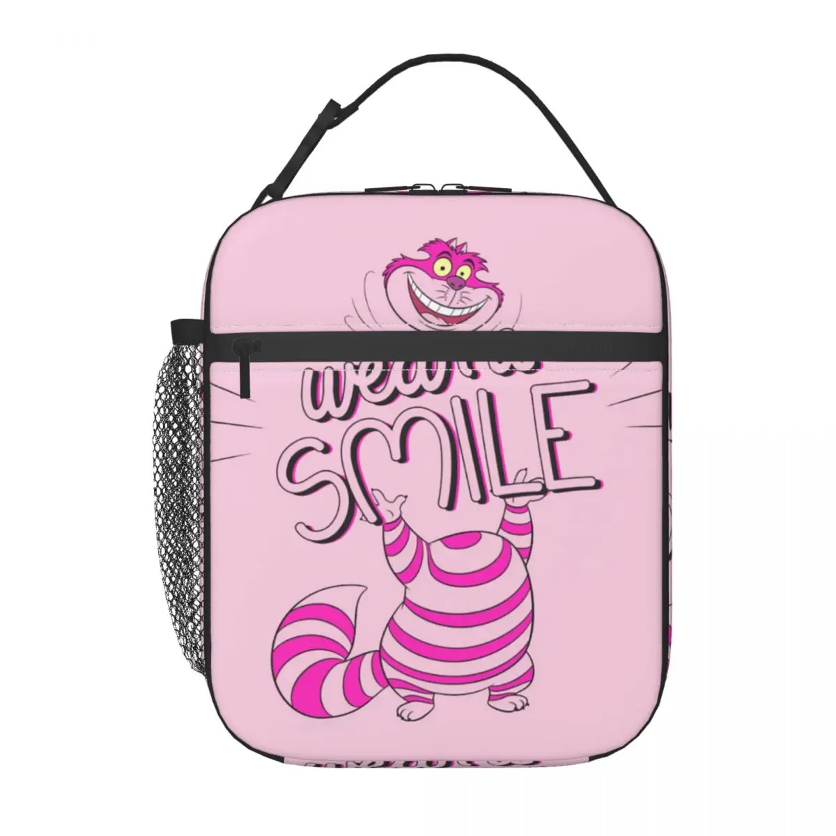 

Изолированная сумка для обеда с изображением аниме-кошки Чешир для женщин, многоразовая термосумка-холодильник с мультяшным рисунком для офиса, работы, школы