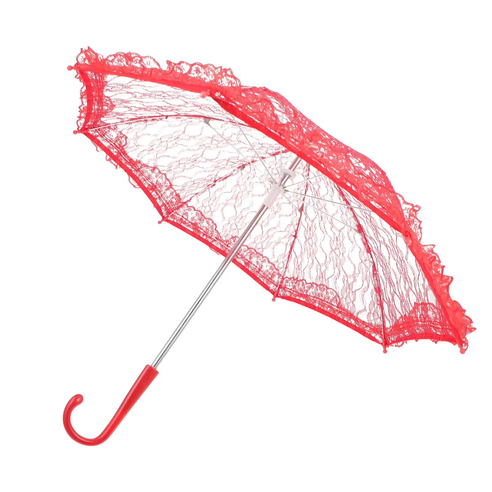 

Lace Umbrella White Vintage Dance Prop Bridal Wedding Photo Parasol Stage Performance HomeDecoration Shoot Accessory