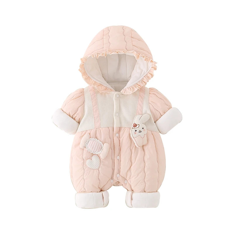 Entzückendes Prinzessinnen-Outfit, Baumwoll-Rer-Anzug für Babys, Herbst-Winter-Kleidung, hohe Taille, lange Hosen, Baumwollstoff